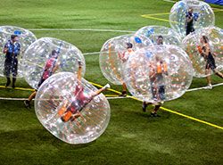 Rolig bubble football i Barcelona, Spanien!