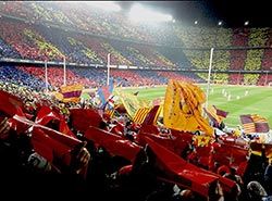 Biljetter till Barcelonas matcher på Camp Nou under träningsläger för fotboll i Spanien