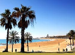 Körresa till Spanien och avkoppling på stranden i Barcelona.
